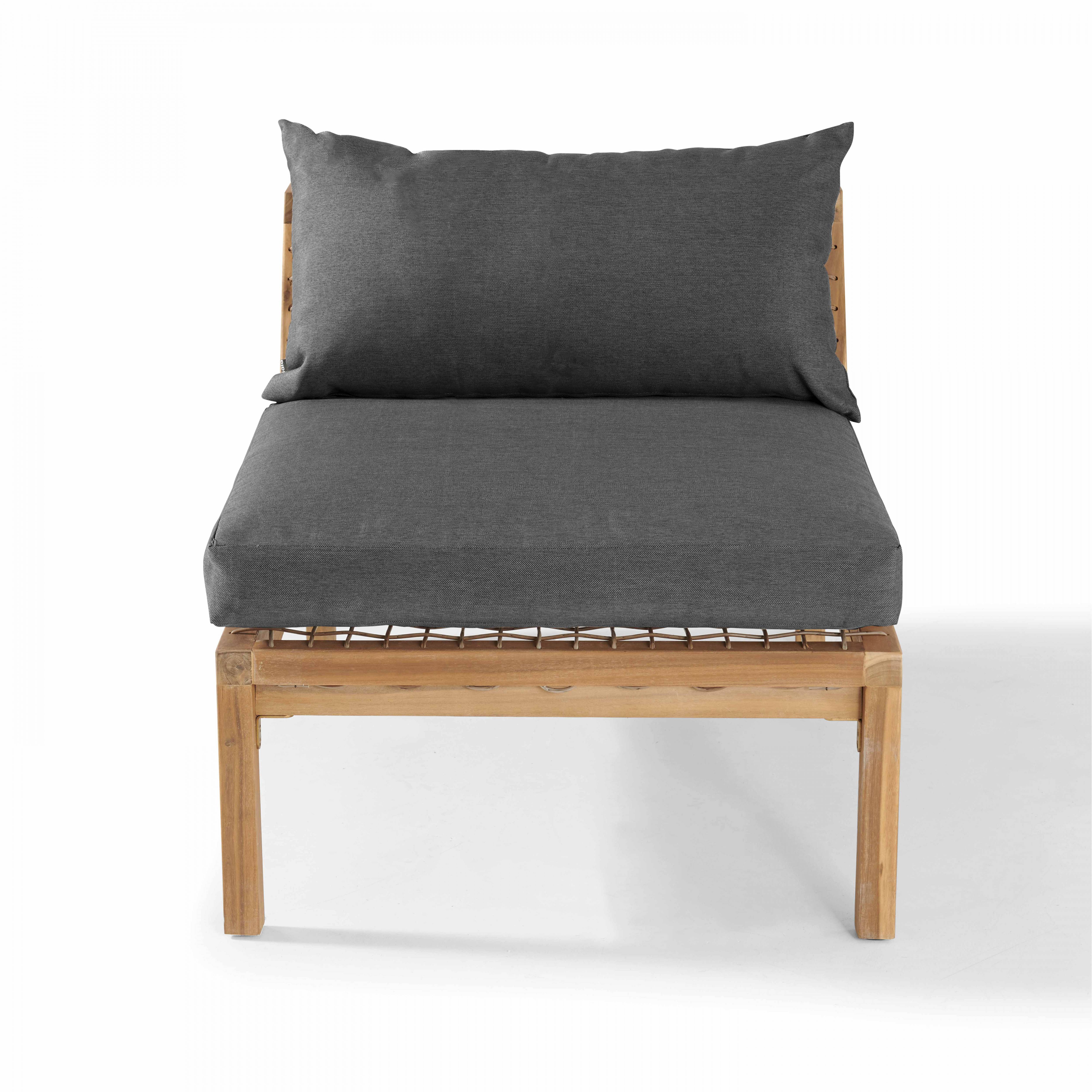 Oviala - Fauteuil en bois gris Seychelles - Oviala - Imagen 2