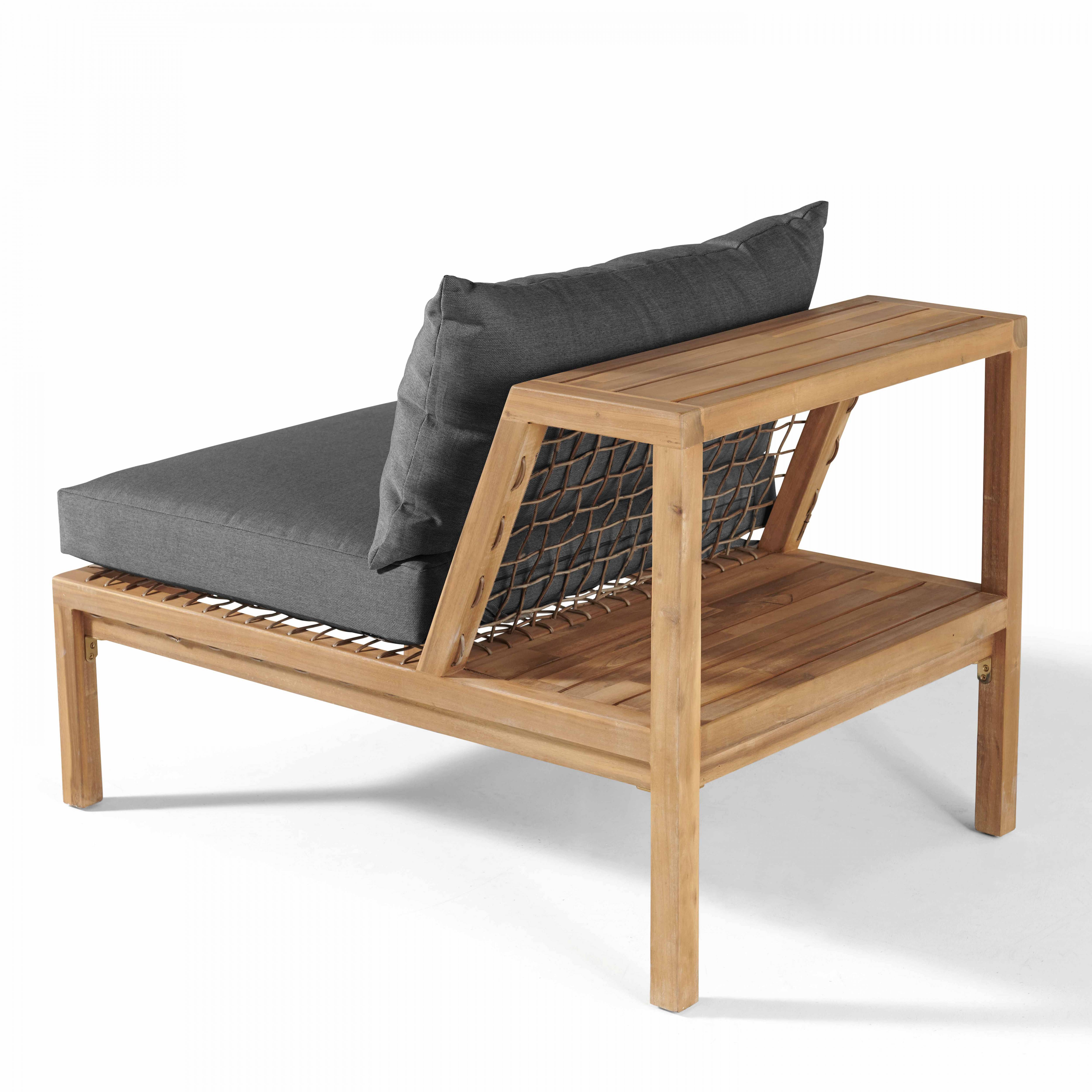 Oviala - Fauteuil en bois gris Seychelles - Oviala - Imagen 3
