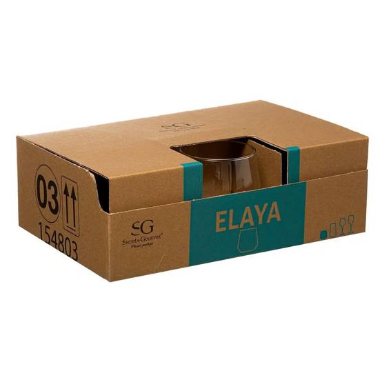 Lot de 6 Gobelets en Verre "Elaya" 34cl Transparent - Image 3