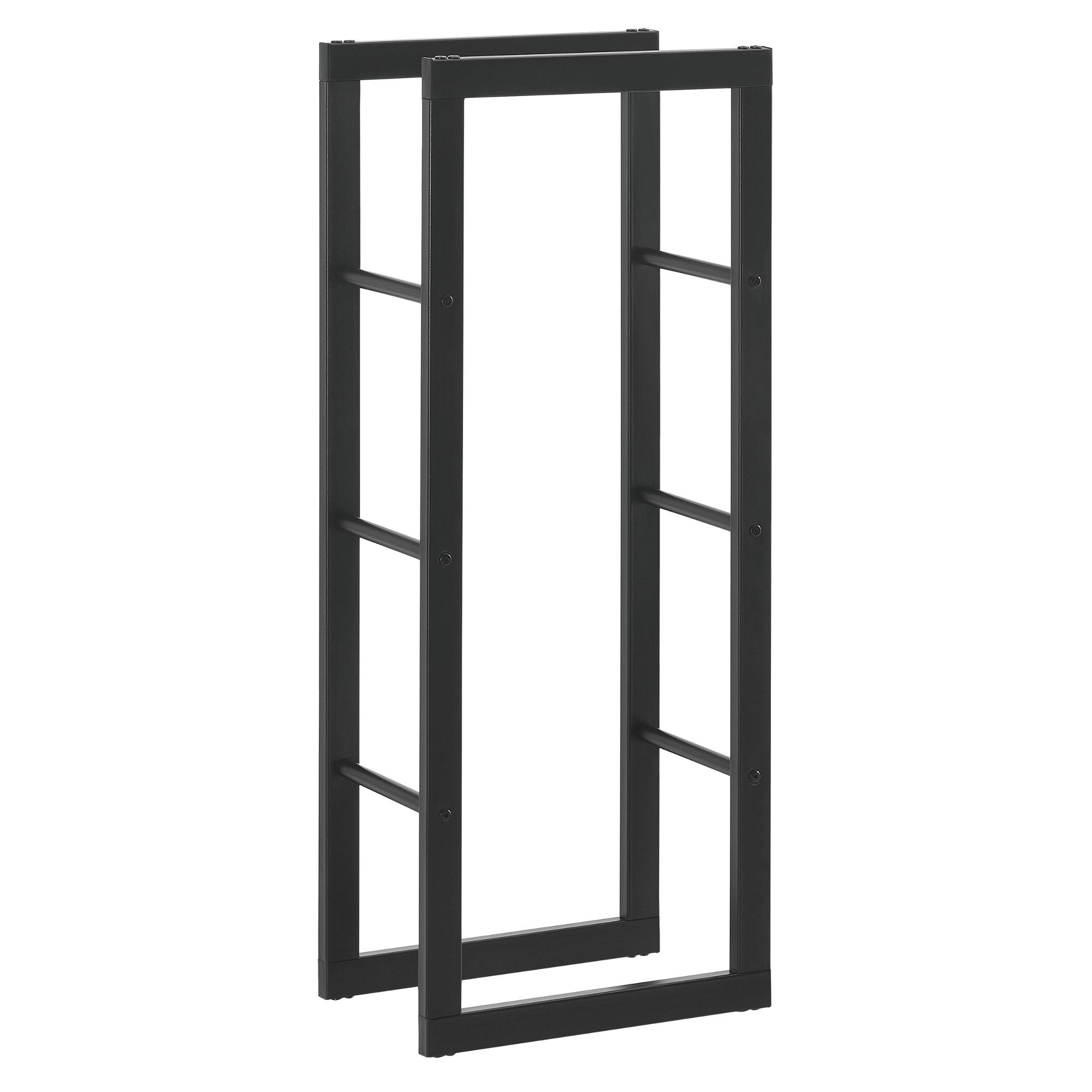 [en.casa] - Range-bûches Kasan Acier Laqué Noir 40 x 100 x 25 cm [en.casa] - Image 2