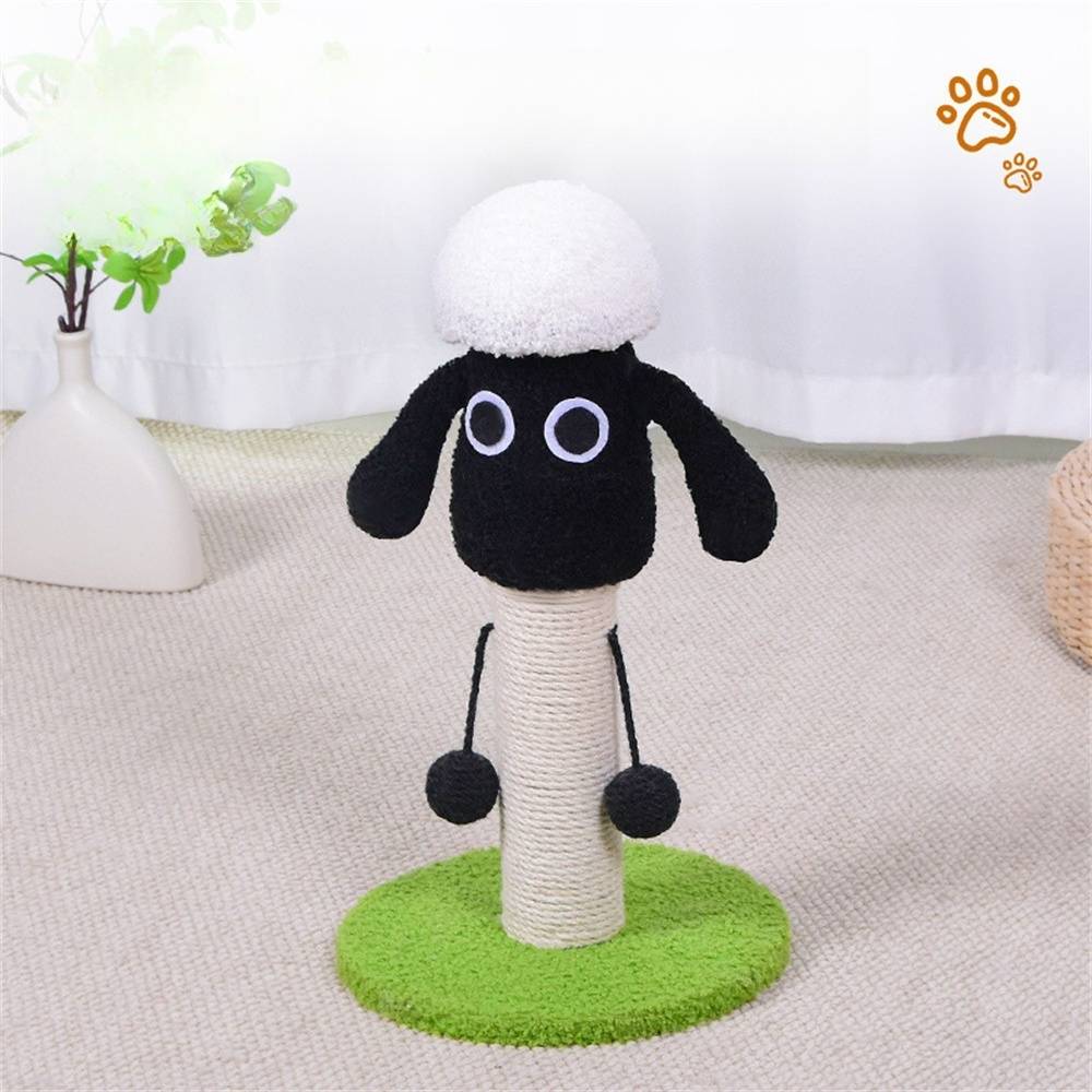 Poteau de grattage en sisal pour chat, avec balles amusantes, design stable, 25x25x46 cm Lytech - Image 3