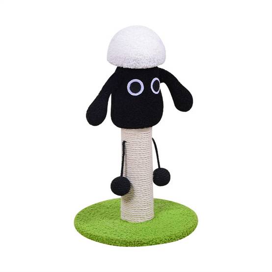 Poteau de grattage en sisal pour chat, avec balles amusantes, design stable, 25x25x46 cm Lytech - Image 1