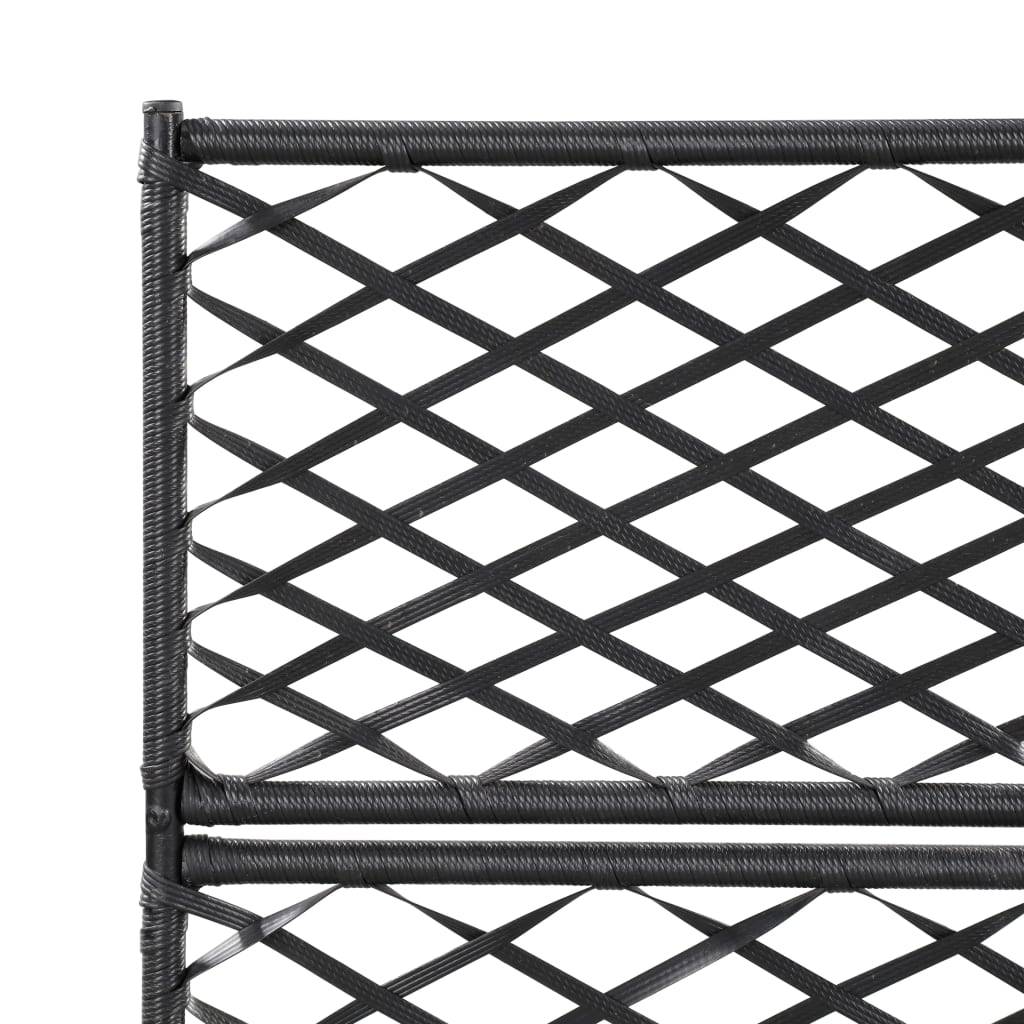 Maison Chic - Jardinière - Bac à fleurs - Pot de fleurs en treillis 3 pots 83x30x130 cm résine tressée noir - Meuble Pro - Imagen 5
