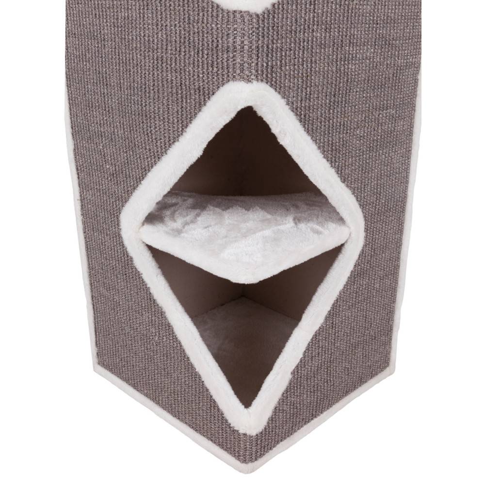 Trixie - Arbre à chat tour Arma 38 x 38 x hauteur 98 cm couleur gris et blanc - Image 7