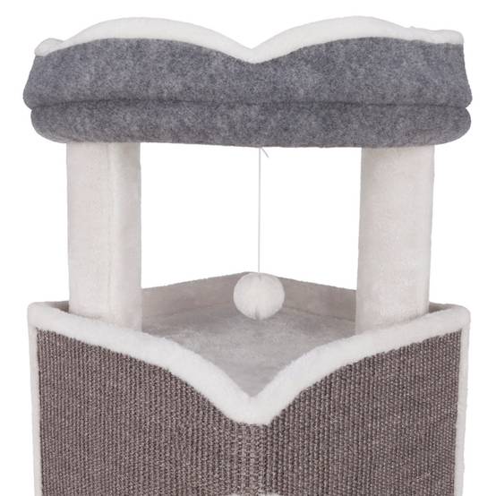 Trixie - Arbre à chat tour Arma 38 x 38 x hauteur 98 cm couleur gris et blanc - Image 5