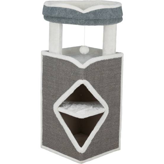 Trixie - Arbre à chat tour Arma 38 x 38 x hauteur 98 cm couleur gris et blanc - Image 3