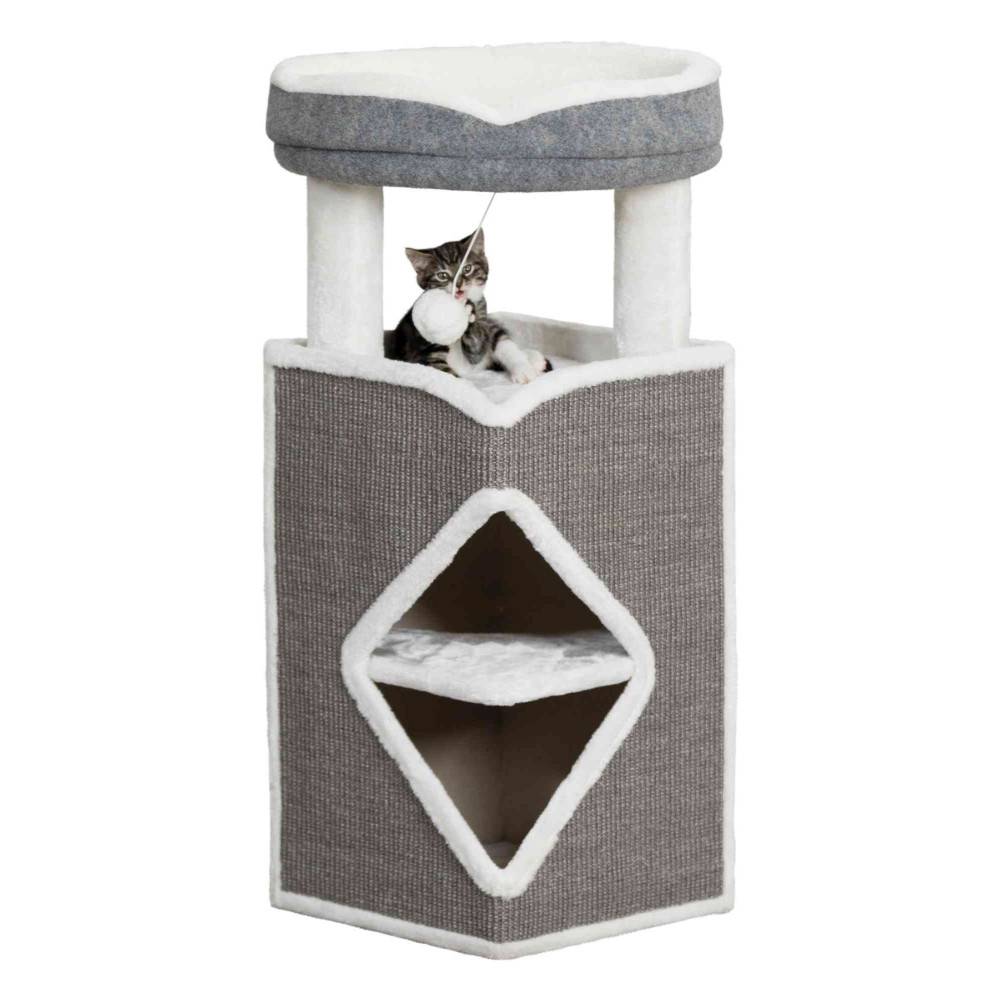 Trixie - Arbre à chat tour Arma 38 x 38 x hauteur 98 cm couleur gris et blanc - Imagen 1