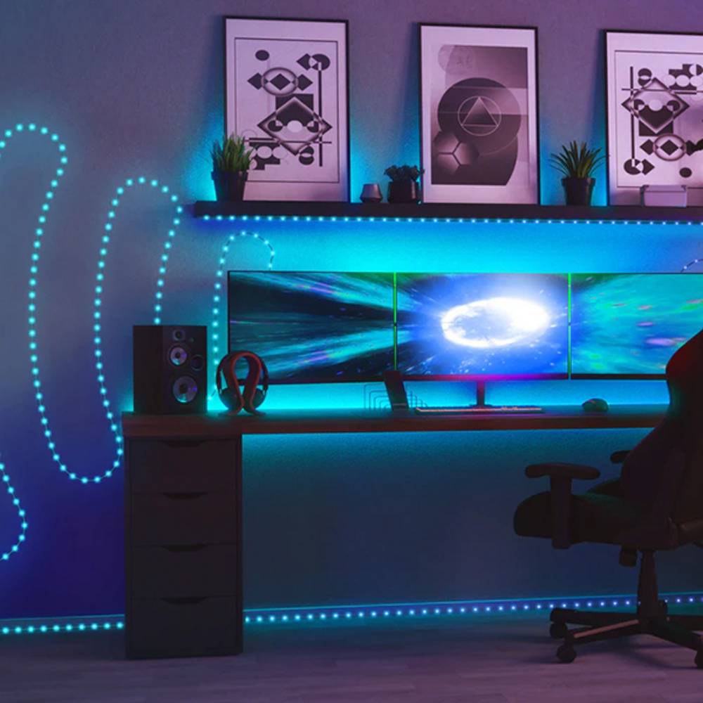 Dots – Guirlande Lumineux Flexible Contrôlé par une Application avec 200 LEDs RGB. 10 Mètres. - Imagen 2