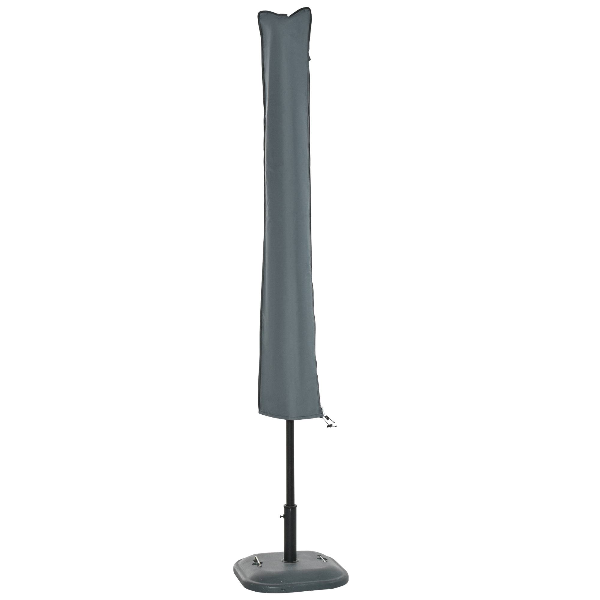 Housse de protection pour parasol droit en polyester oxford 420D gris 35 x 178 x 1 cm - PANGIVO - Image 1