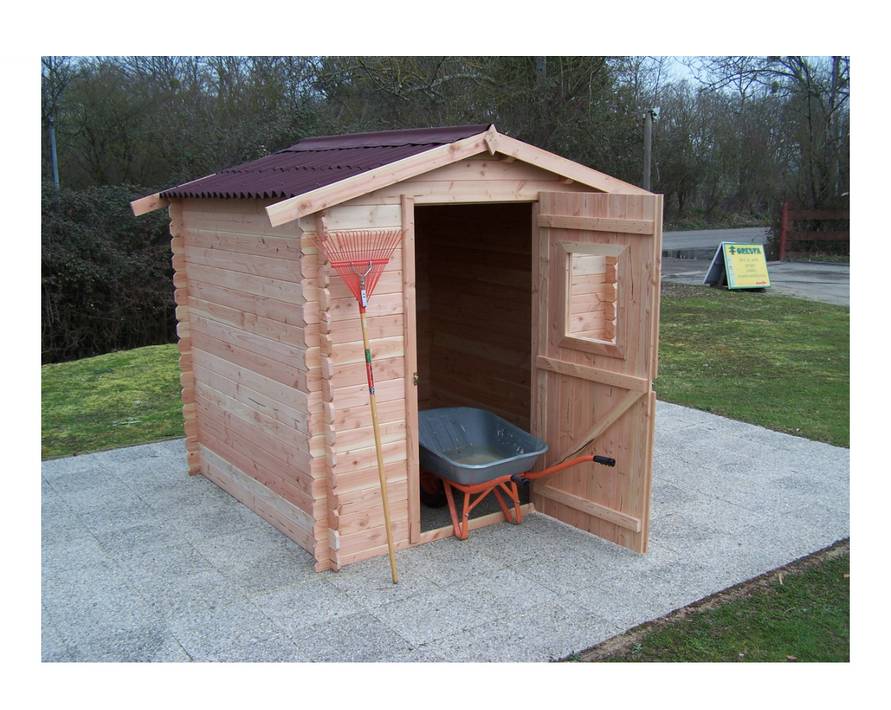 Habrita - Abri DALIA madriers Douglas 20 mm sans plancher toit double pente 4,71 m² Habrita - Image 2