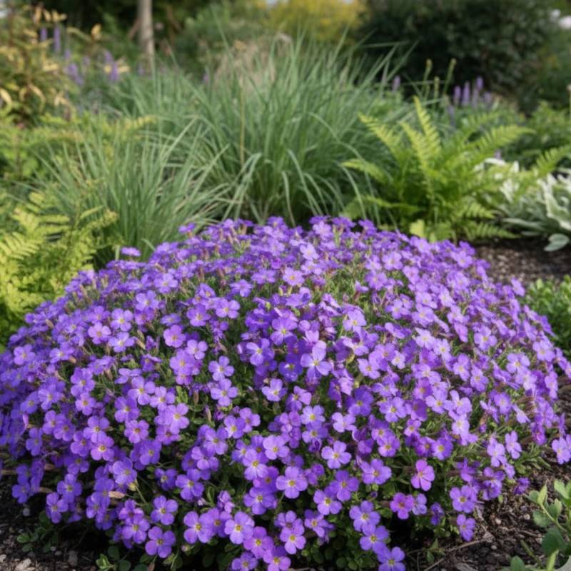Aubriète Royal Blue à fleurs Bleue/Violette - feuillage Persistant - Godet - 5/20 cm - Imagen 1