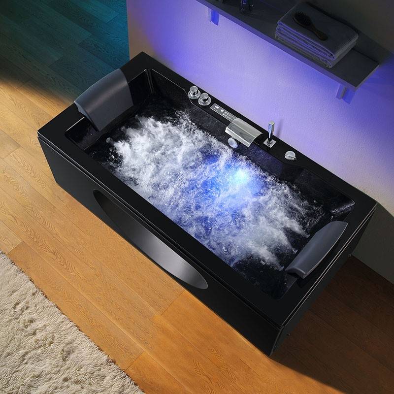 Baignoire balneo RIVIERA BLACK 1 place ARCHIPEL® 180x90 - Image 2