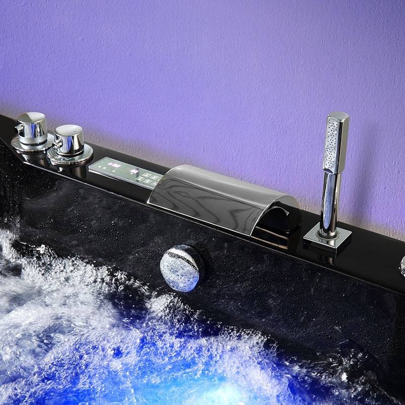 Baignoire balneo RIVIERA BLACK 1 place ARCHIPEL® 180x90 - Image 3