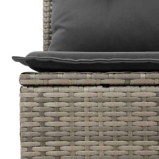 Salon de jardin 8 places avec rangement et table en polyrotin Gris – ComfortXL Outdoor Living - Image 9