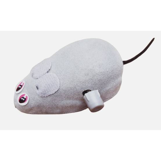 Jouet souris Xavier 10.5 cm grise pour chat - Image 1