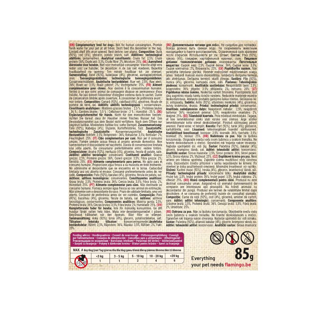 Friandises chien canard & cabillaud lanières 85g - Image 3