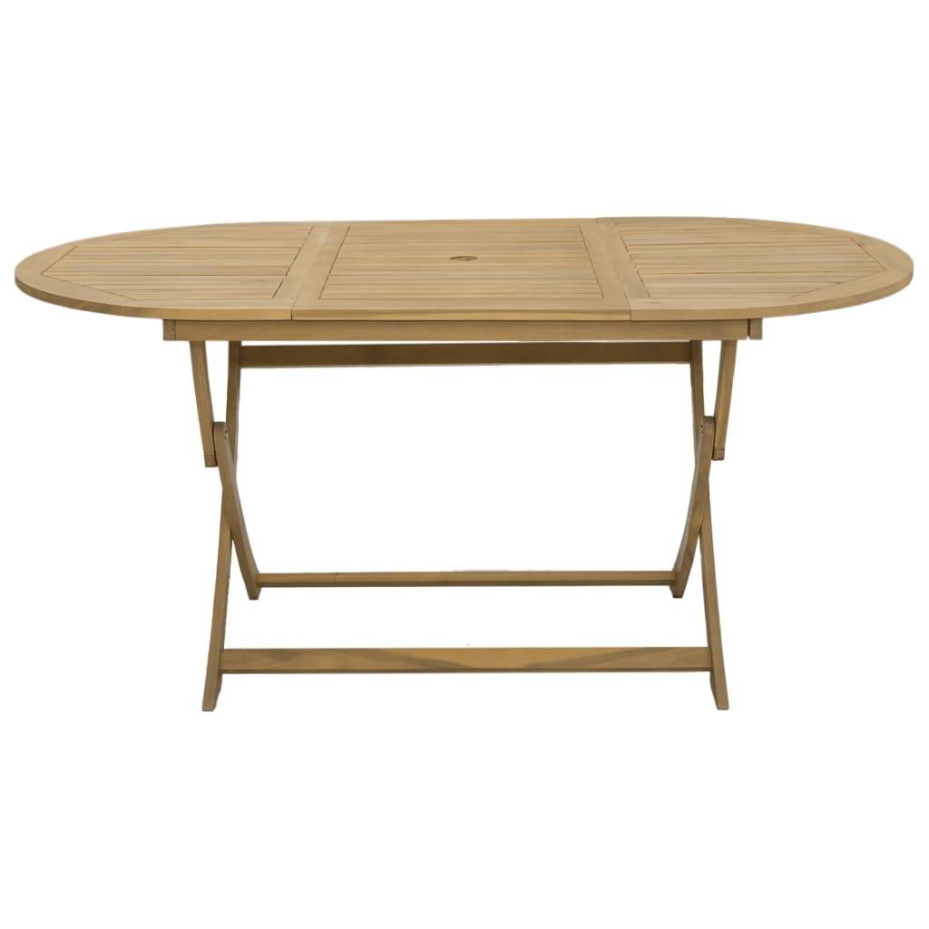 ComfortXL - Grande Table de Jardin Pliable 160cm en Bois d'Acacia avec Trou pour Parasol, 6 Personnes – ComfortXL Outdoor Living - Image 4