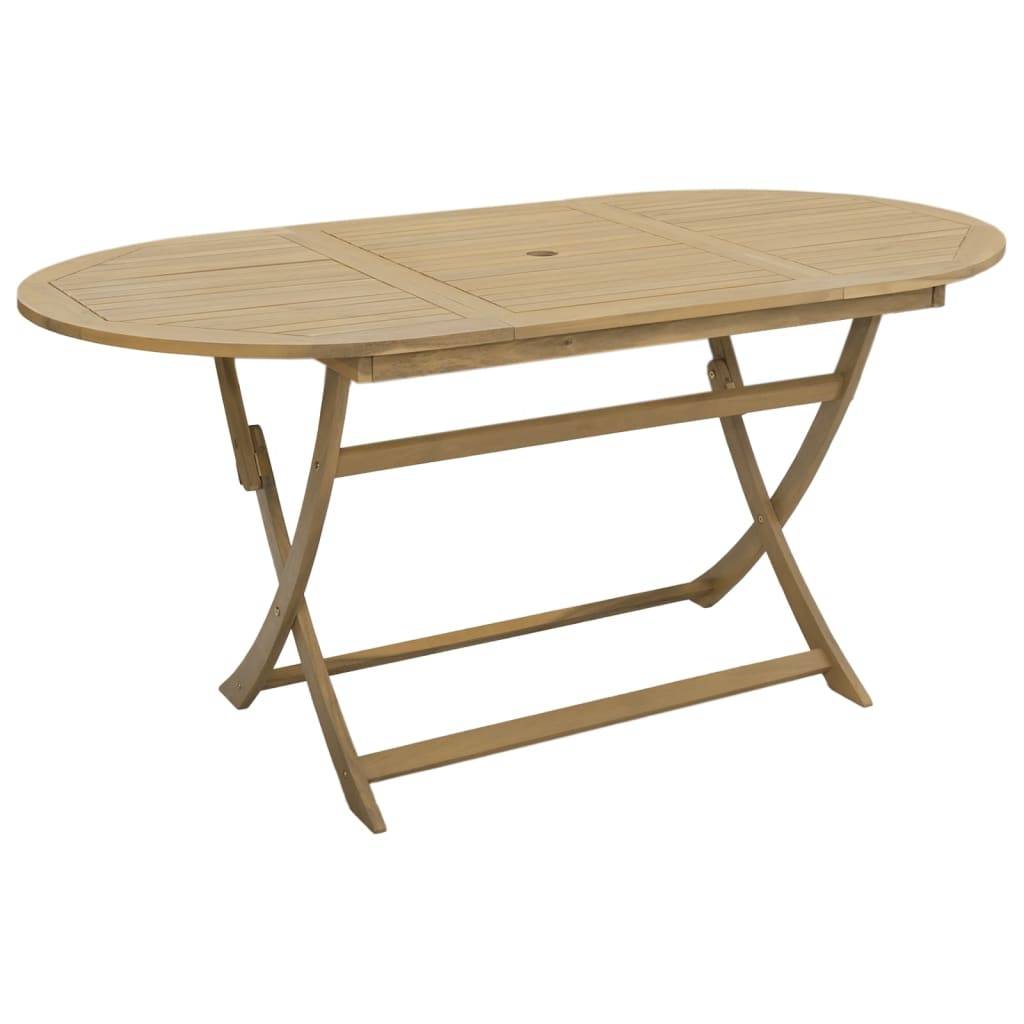 ComfortXL - Grande Table de Jardin Pliable 160cm en Bois d'Acacia avec Trou pour Parasol, 6 Personnes – ComfortXL Outdoor Living - Image 6