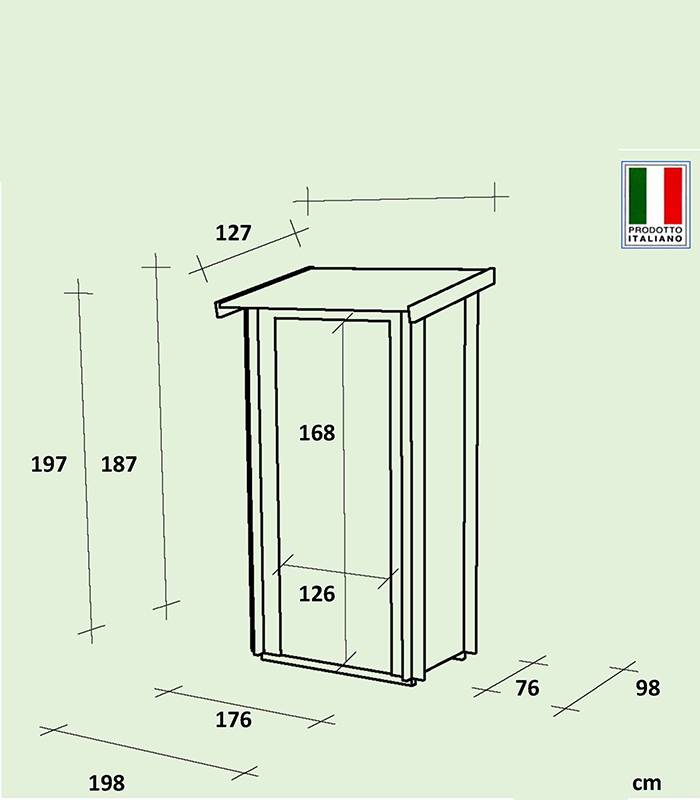 Eden Partenaire Jardin - Abri de jardin en bois adossé Hobby 1.34m² Alce - Image 2
