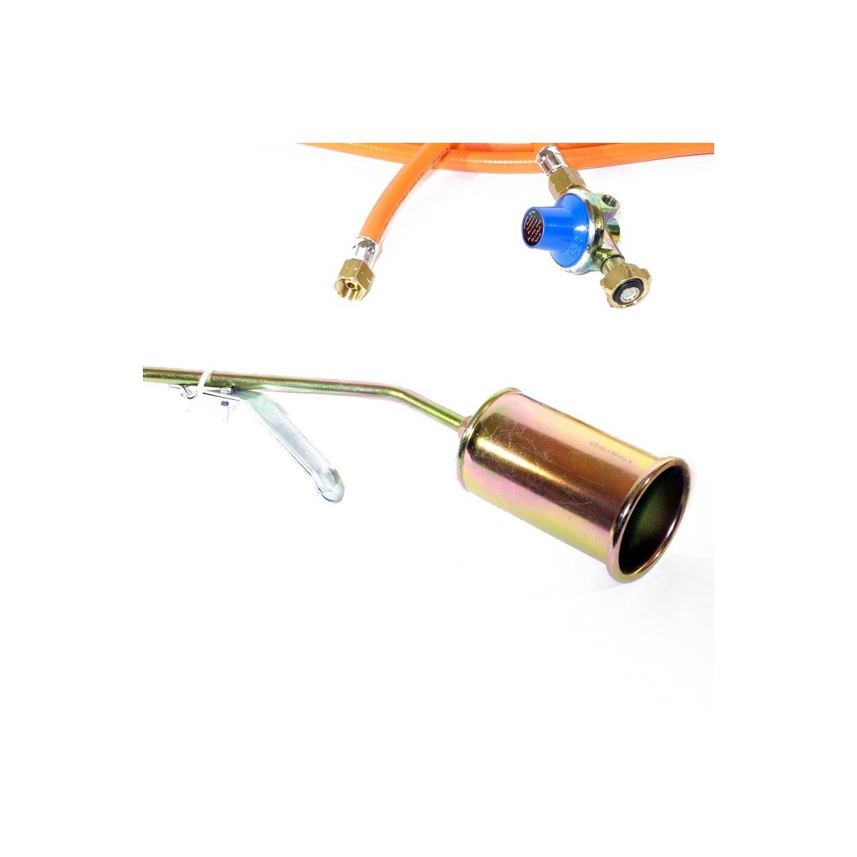 Desherbeur thermique à gaz + Détendeur propane + Tuyau gaz 5mètres Bruleur 60 mm KEMPER - Imagen 6