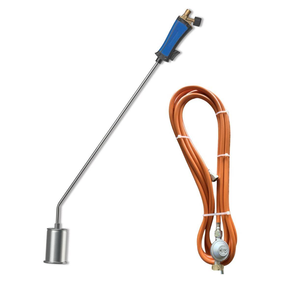 Desherbeur thermique à gaz + Détendeur propane + Tuyau gaz 5mètres Bruleur 60 mm KEMPER - Imagen 1
