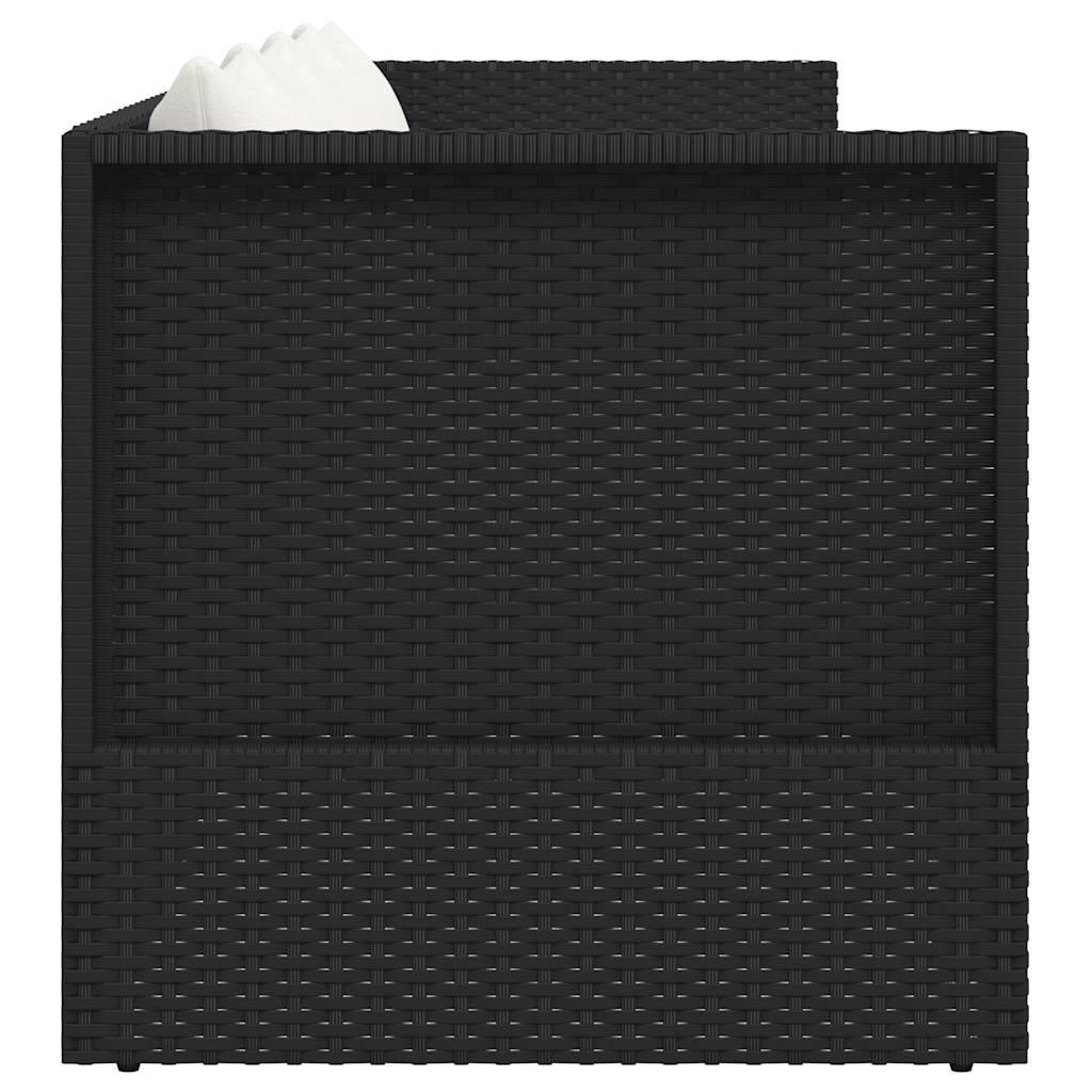 Vidaxl - Lit de jardin avec coussin et oreillers Résine tressée Noir vidaXL 49391 - Imagen 8
