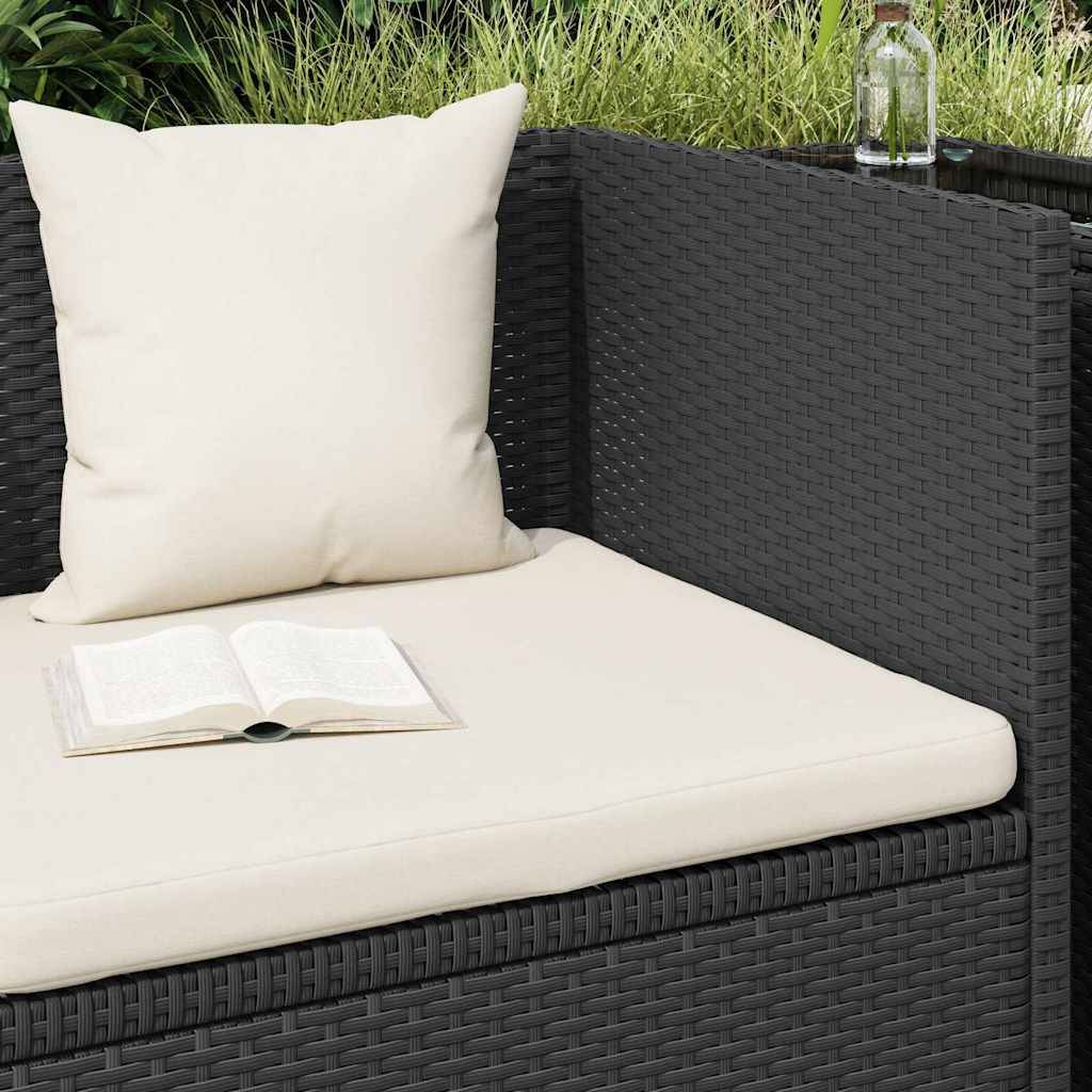 Vidaxl - Lit de jardin avec coussin et oreillers Résine tressée Noir vidaXL 49391 - Imagen 5