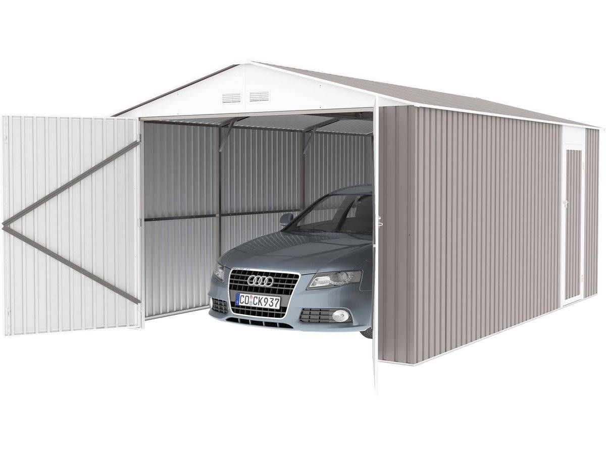 Garage Métal "nevada" Avec Porte Battante - 15,36 M² -habitat Et Jardin - Image 3