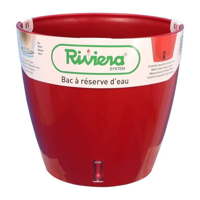 Riviera - Riviera Bac A Réserve D'eau - Rond - ø 36 X H 33 Cm - Rouge - Imagen 1