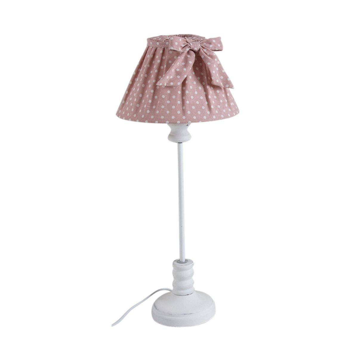 Aubry Gaspard - Lampe en bois et coton à pois - Imagen 1