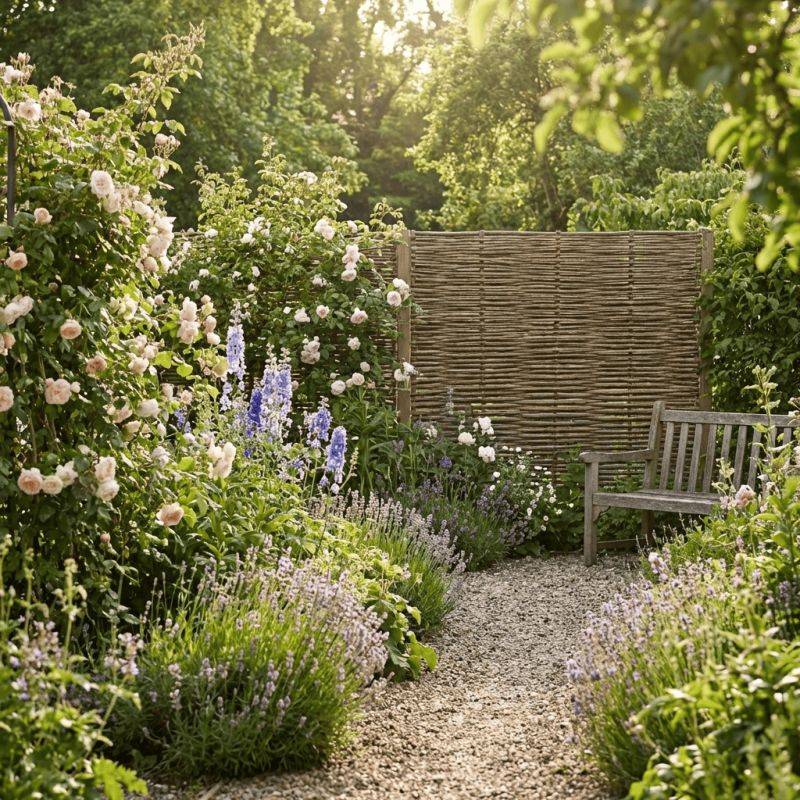 Clôture bois en noisetier - 100% Naturel - Sans Poteaux - Hauteur 120 X Largeur 150 cm - Image 5