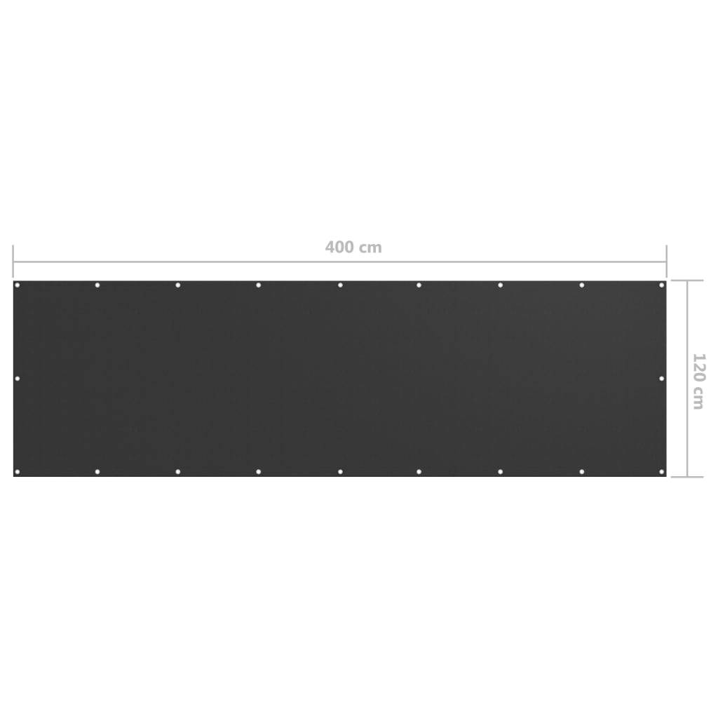 Helloshop26 - Écran de balcon 120 x 400 cm tissu oxford anthracite - Imagen 5