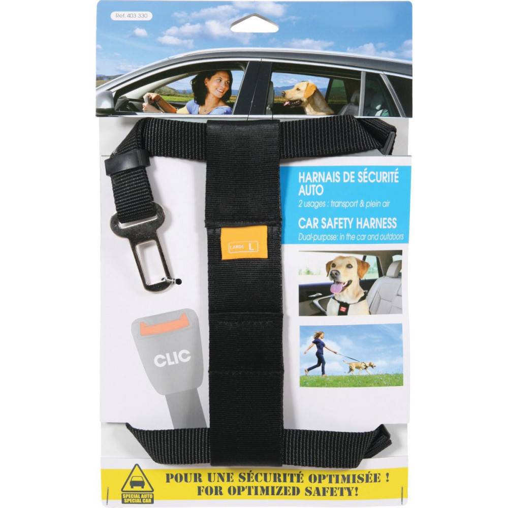 Harnais de sécurité taille L pour chien en voiture - Imagen 2
