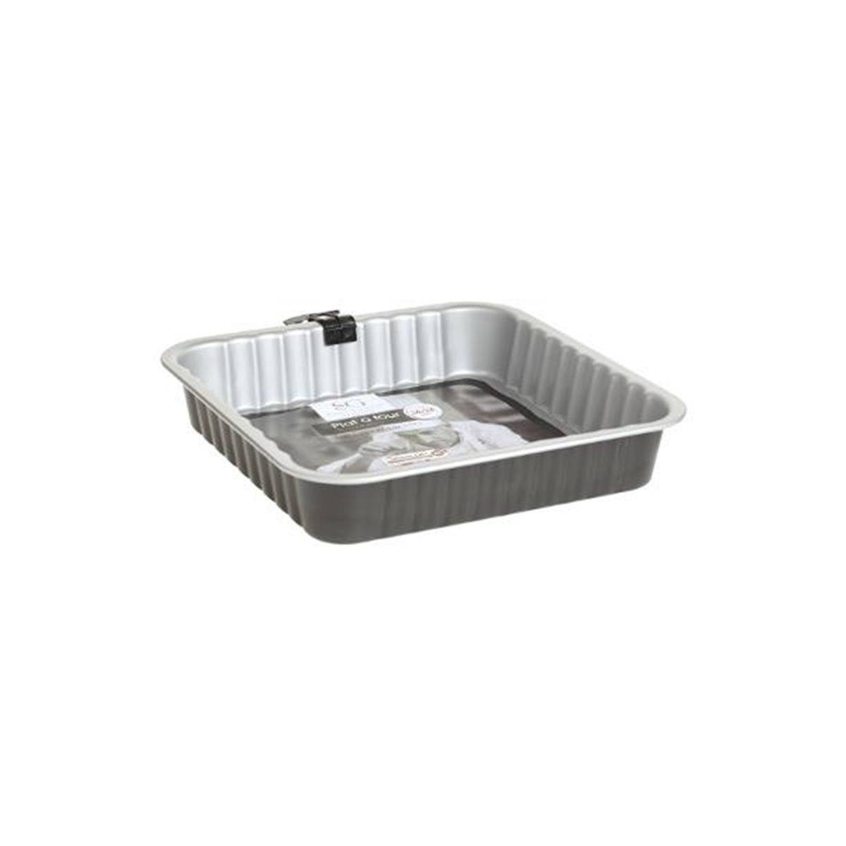 Plat à Four Carré en Métal "Signature" 24cm Gris - Image 2