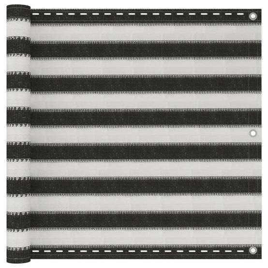 Écran de balcon PEHD Anthracite et blanc 90 x 300 cm - PANGIVO - Image 1