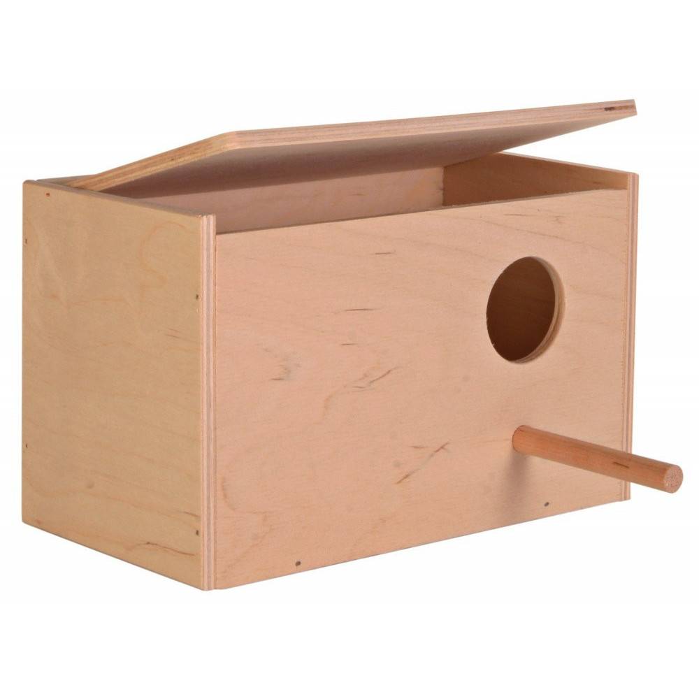 animallparadise - Nichoir en bois pour perruches 21 x 13 x 12 - ø 4 cm - Imagen 2