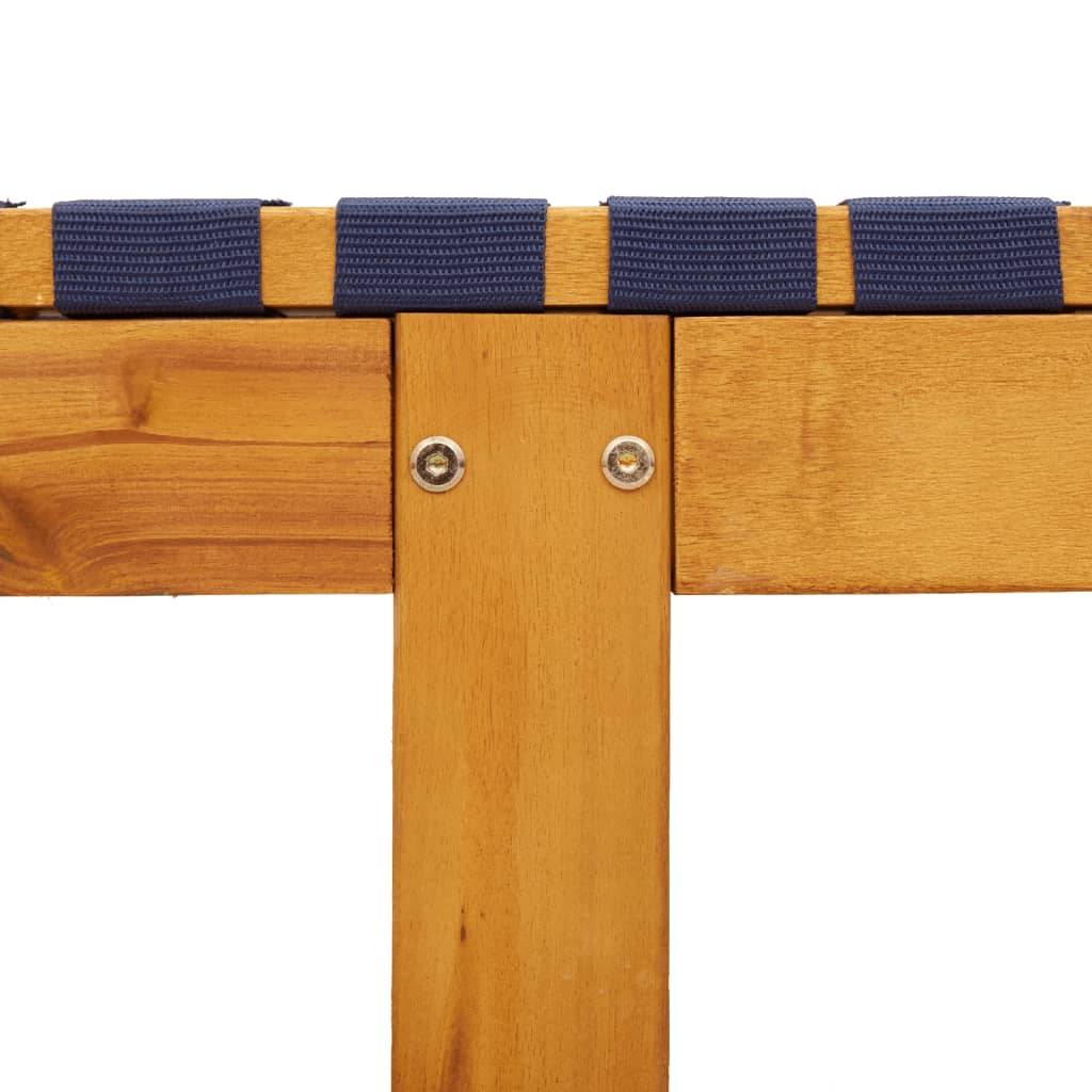 Maison Chic - Lot de 2 Bain de soleil - Transats - Chaises longues bleu bois d'acacia solide et tissu - MEUBLE PRO - Image 8