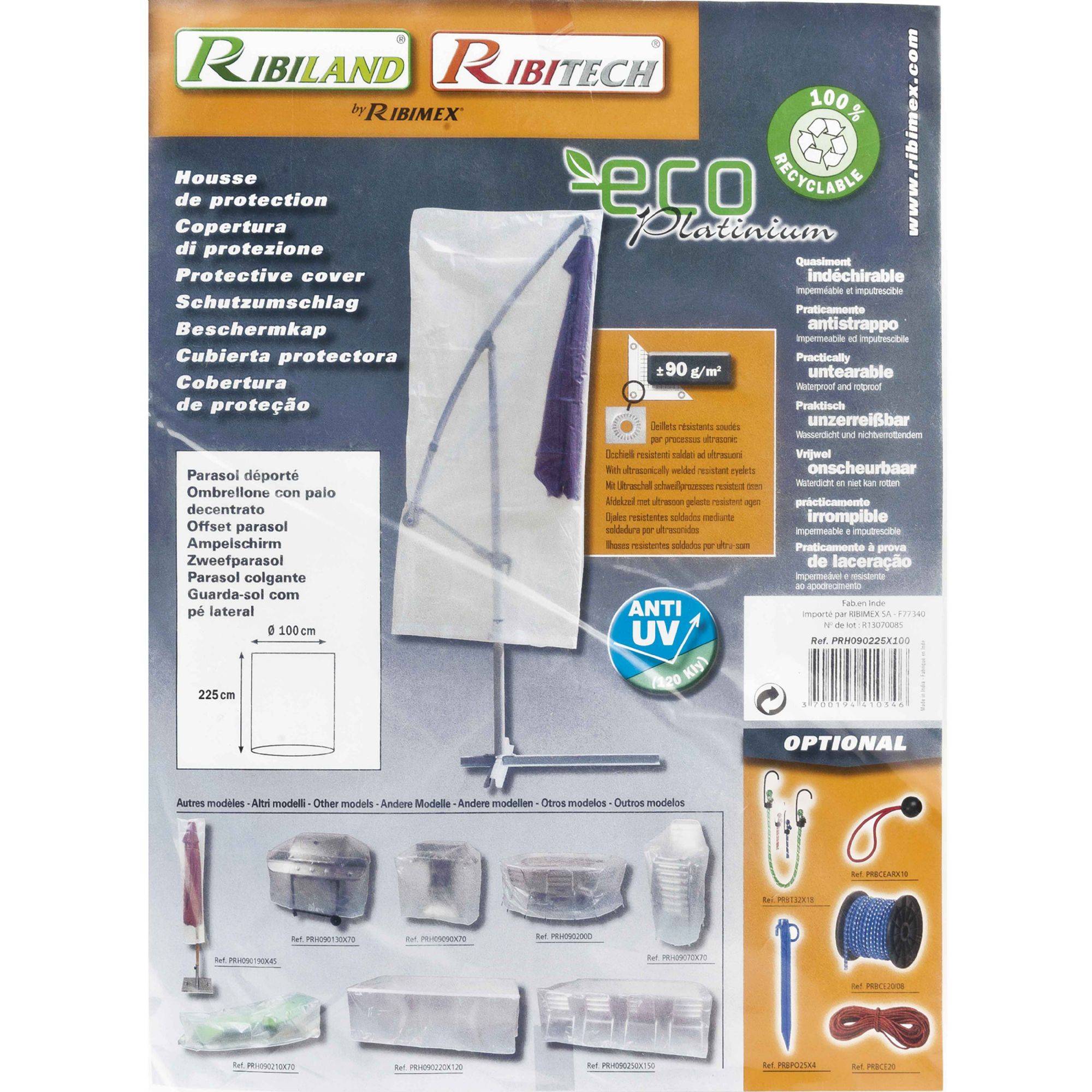 Ribimex - Housse pour parasol déporté 100x255cm - Image 3