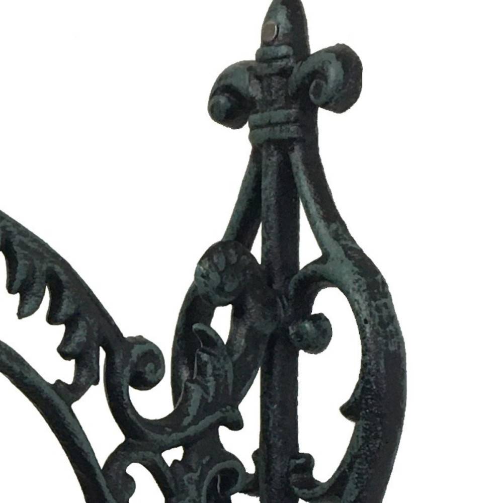 Cloche de jardin de porte ancienne en fonte noire 25 x 26 cm Chemin de campagne - Imagen 6
