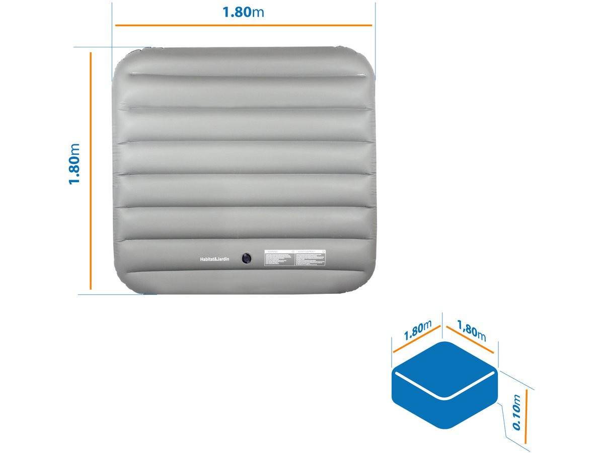 Habitat Et Jardin - Couverture Gonflable Pour - 134 X 134 Cm - Grise -habitat Et Jardin - Imagen 4