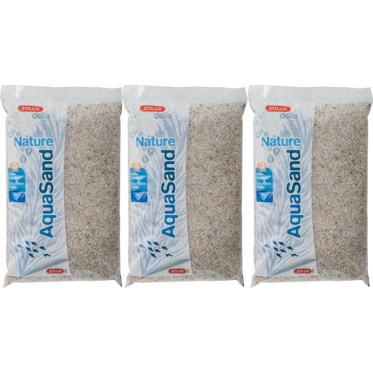 Zolux - Sol décoratif Aquasand quartz blanc 5kg (Lot de 3) - Imagen 1
