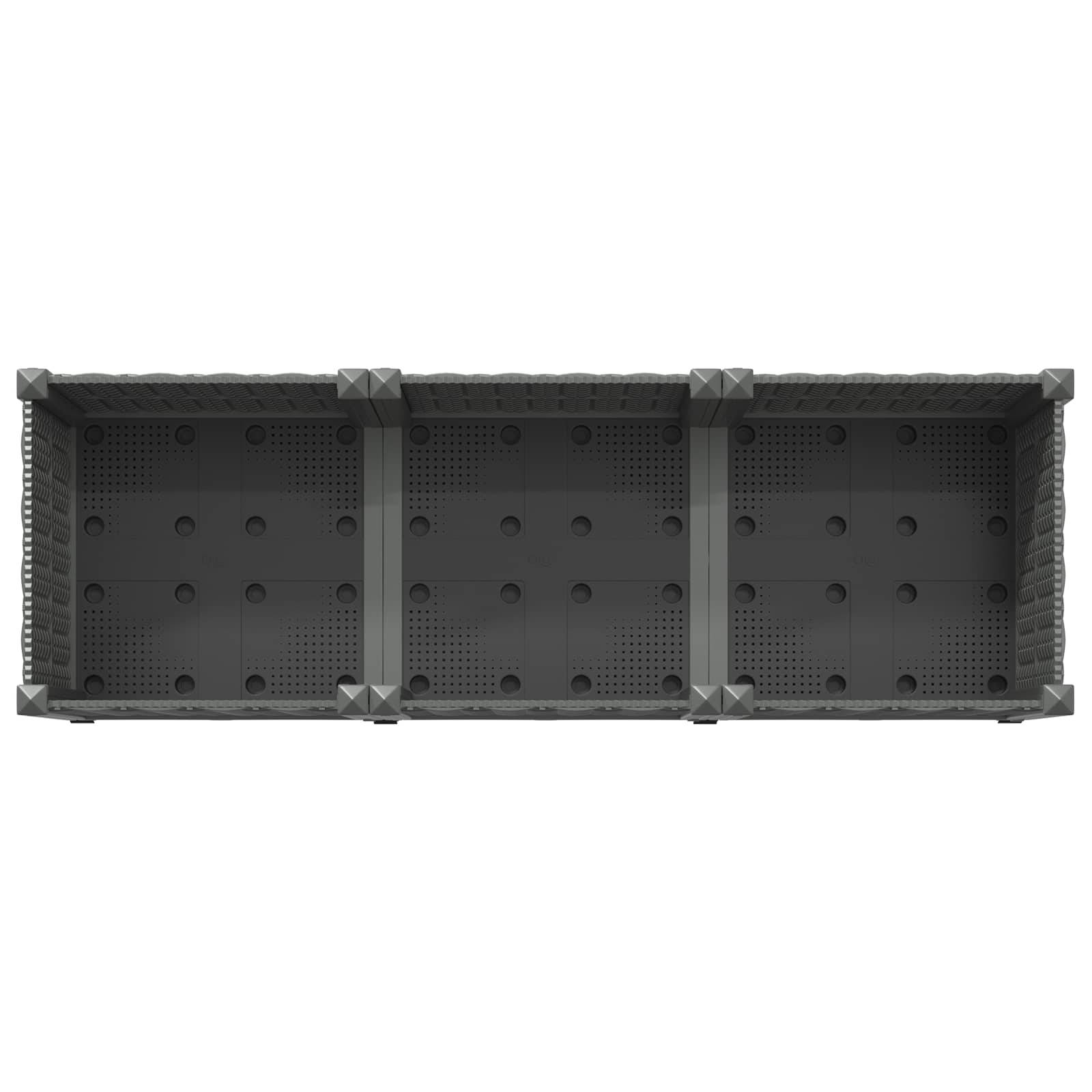 ComfortXL - Jardinière surélevée polypropylène terrasse grand volume avec roulettes gris clair - ComfortXL Outdoor Living - Image 5