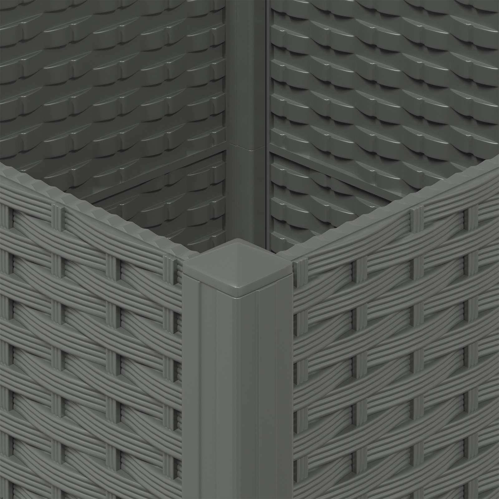 ComfortXL - Jardinière surélevée polypropylène terrasse grand volume avec roulettes gris clair - ComfortXL Outdoor Living - Image 6