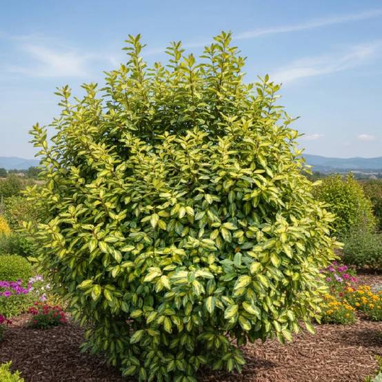 Elaeagnus panaché Maryline® 'Abrela', Chalef à fleurs Blanche - feuillage Persistant - Pot de 4L - 40/60 cm- hauteur à maturité De 1,50 m à 2,00 m - Image 8