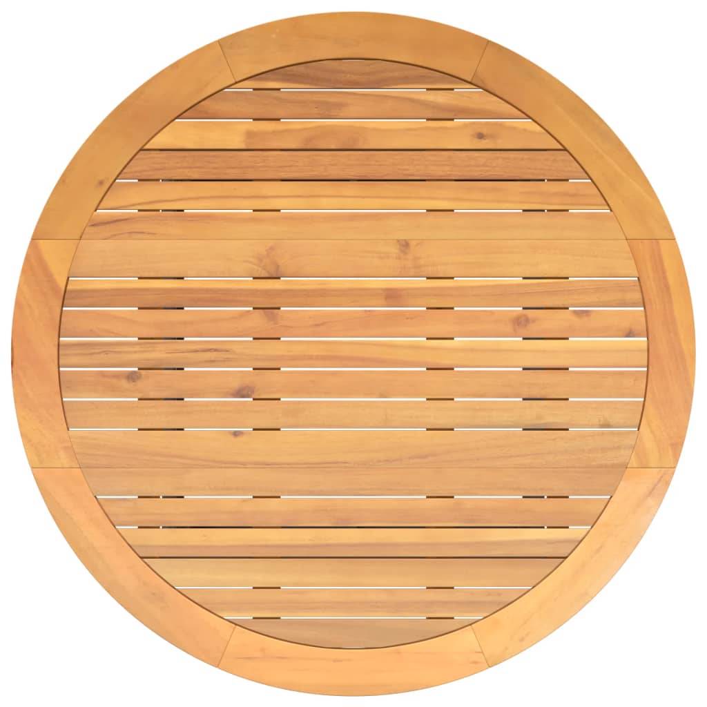 PANGIVO - Table de jardin en résine tressée noire avec dessus en bois d'acacia 110 x 71 cm - PANGIVO - Image 9