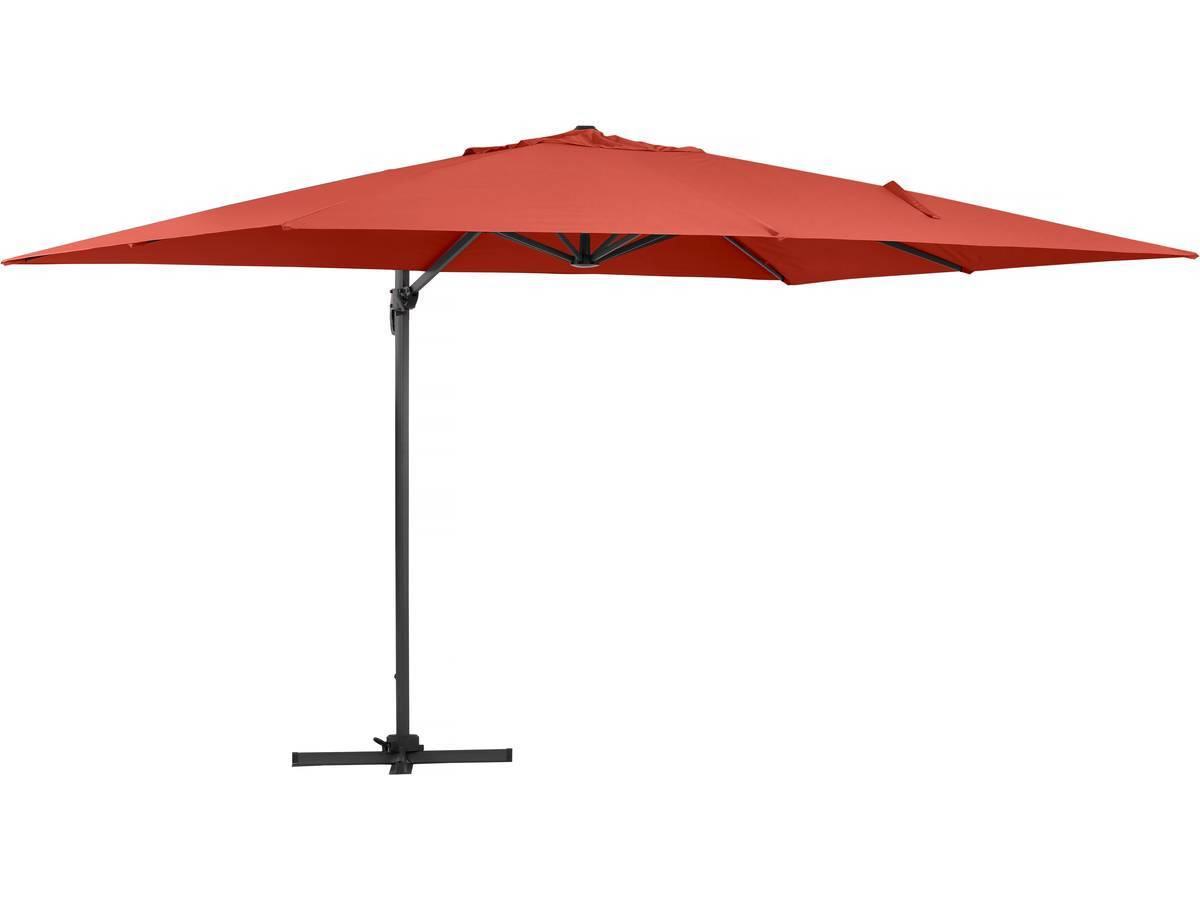 Habitat Et Jardin - Parasol Jardin Déporté Alu "sun 4" - Rectangle- 3 X 4 M - Rouge + Housse De Protection -habitat Et Jardin - Image 3