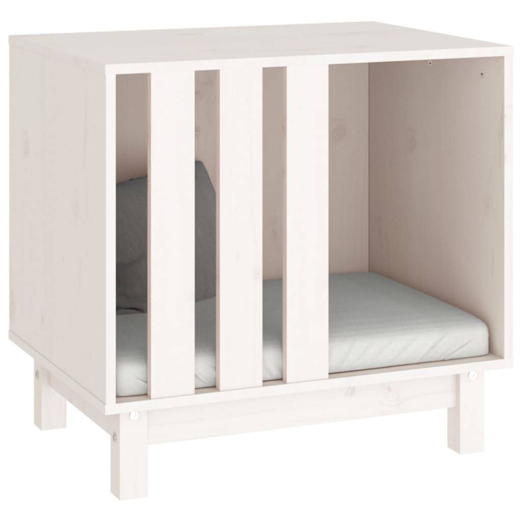 Vidaxl - Niche pour chien Blanc 60x45x57 cm Bois de pin massif vidaXL 822477 - Imagen 6