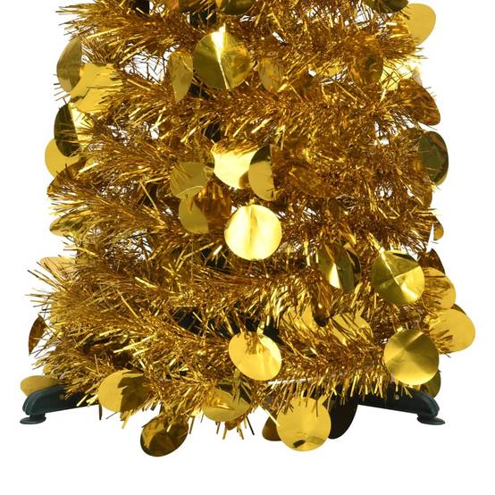 Sapin de Noël Pop-Up Pliable Décoration Rapide pour Fêtes Doré 120 cm – ComfortXL Outdoor Living - Image 3