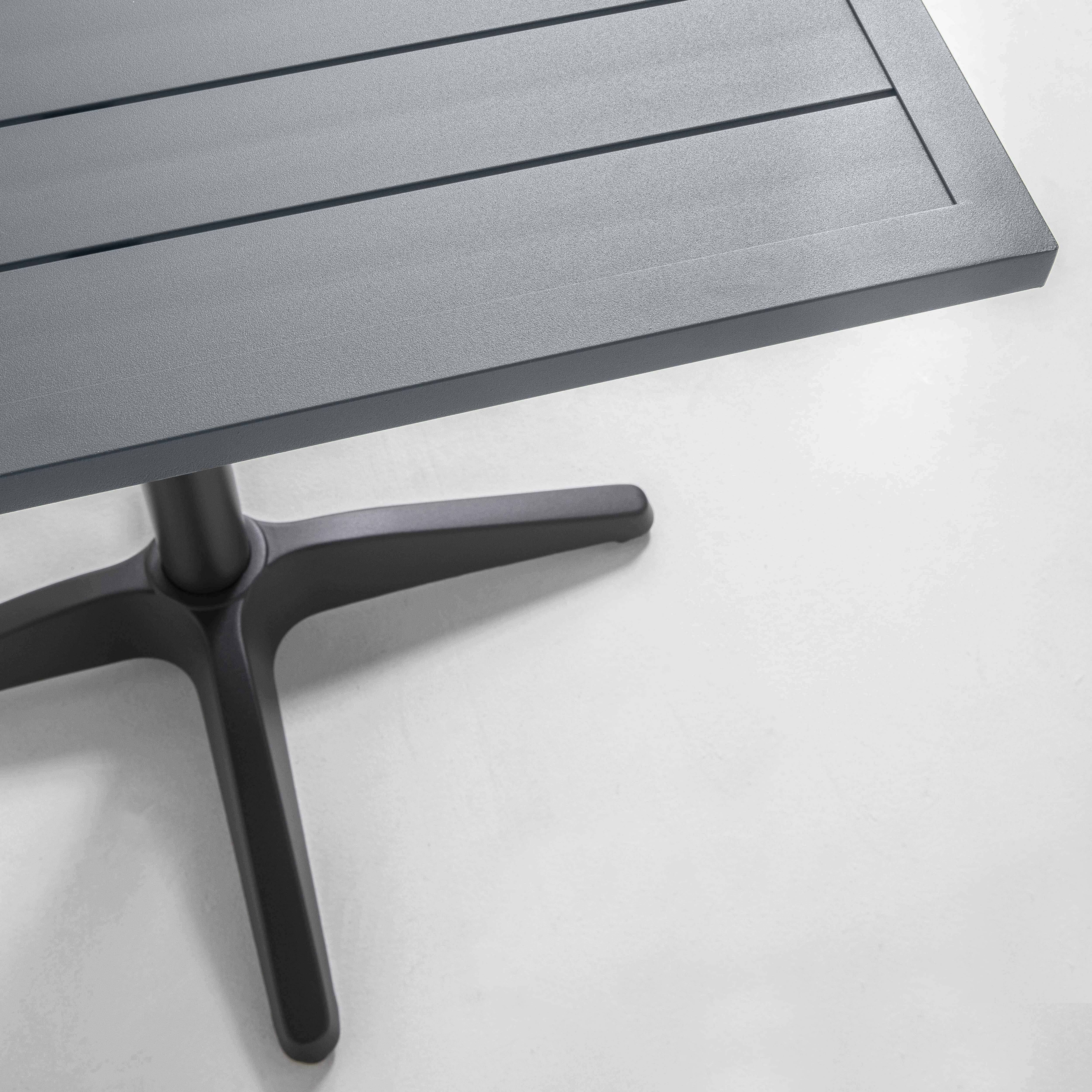 Oviala - Plateau de table carré Cardiff en aluminium gris 70 cm pour pied Klipo Cardiff - Oviala - Image 3