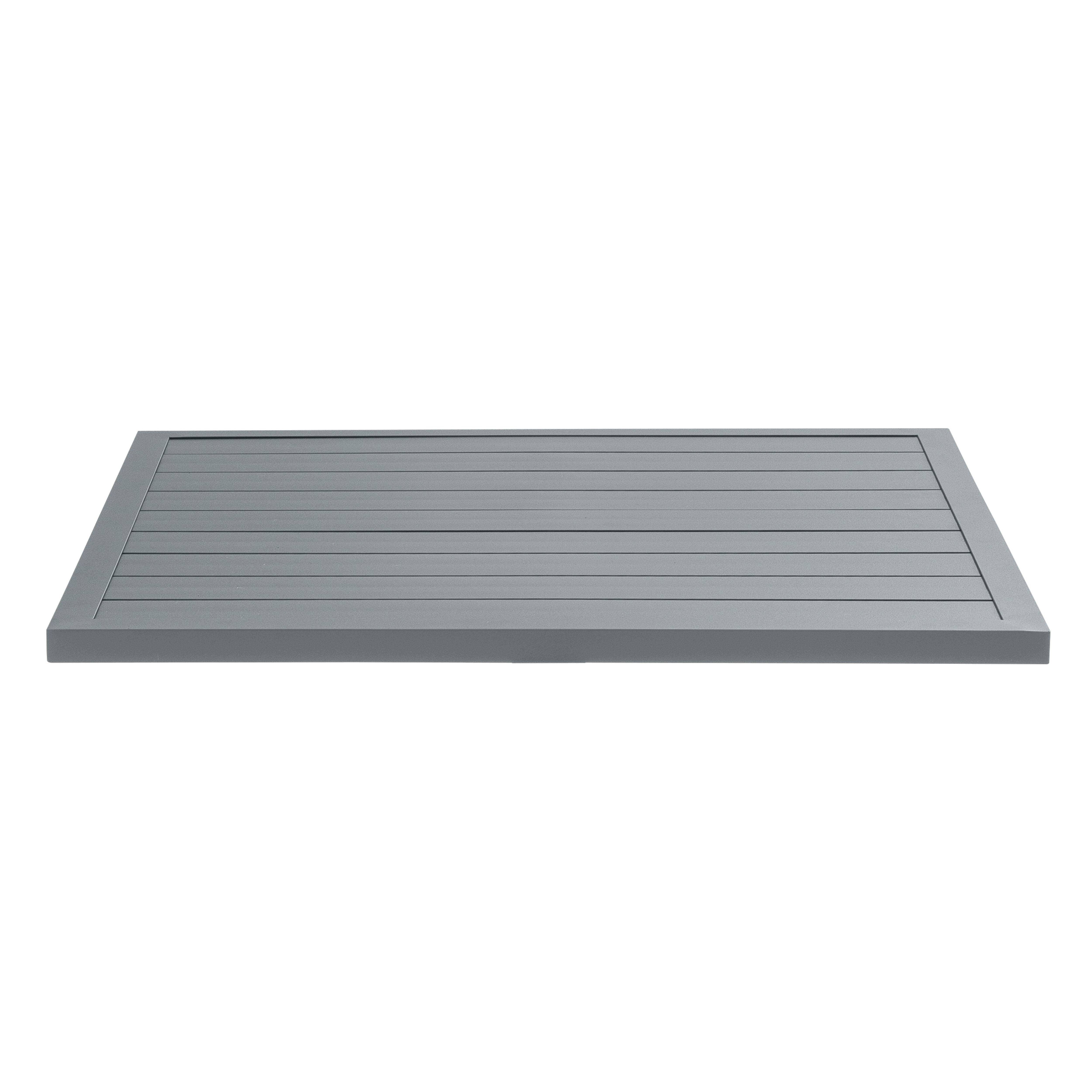 Oviala - Plateau de table carré Cardiff en aluminium gris 70 cm pour pied Klipo Cardiff - Oviala - Image 2